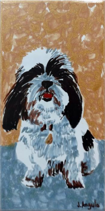 Azulejo retrato de perro