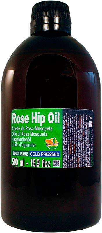 Aceite de Rosa Mosqueta 100% Puro. Botella 500ml