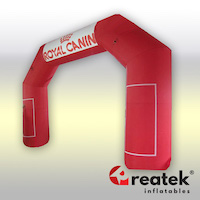 Advertising inflatable arches for winter sport events
