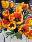 Tulipanes en azulejos