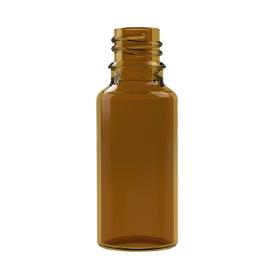 Botella de Vidrio Ámbar 20 ml con Acabado de Cuello DIN18