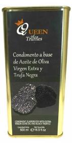 Extra Virgin Olive Oil. Black Truffle Condiment