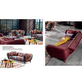 Venta al por mayor Conjunto de sofás de cuero Sofá Muebles d