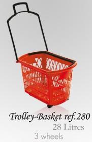 Trolley Basket - 28 Litres (3 wheels)