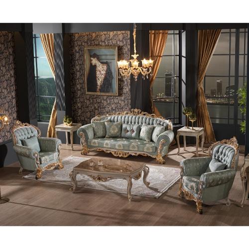 Muebles de hogar modernos Velvet Fabric Couch Set Sala de es