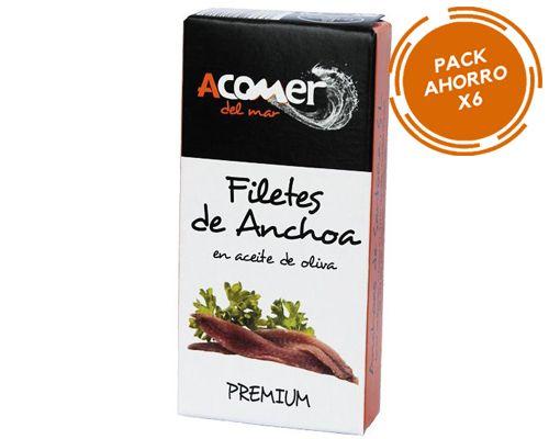 Pack Ahorro x6 Anchoa del Cantábrico en aceite de oliva PREMIUM