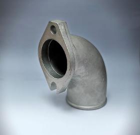 Pieza de fundición inyectada de aluminio con brida acodada a manguera